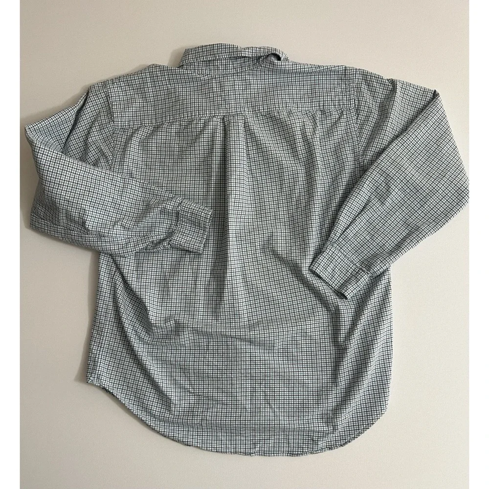 Polo Ralph Lauren Classic Fit Checkered Button Down Shirt Blue & White Large